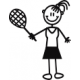 Взрослая девочка играет в теннис