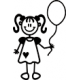 Маленькая девочка с воздушным шариком