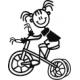 Маленькая девочка на трехколесном велоси