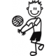 Мальчик играет в волейбол