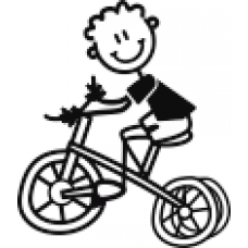 Маленький мальчик на трехколесном велоси